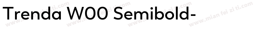 Trenda W00 Semibold字体转换